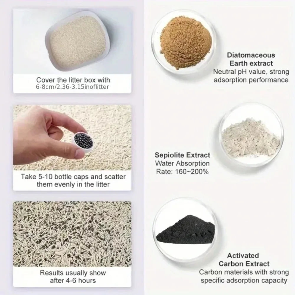 Cat Litter Deodorant Beads 6 Flavors Odor Absorbing Deodorizer