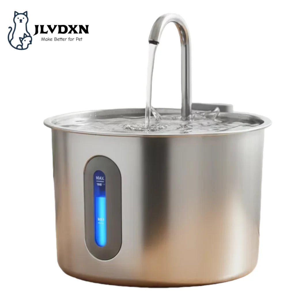 Stainless Steel 2.2L Cat Water Fountain Free Standing Filter