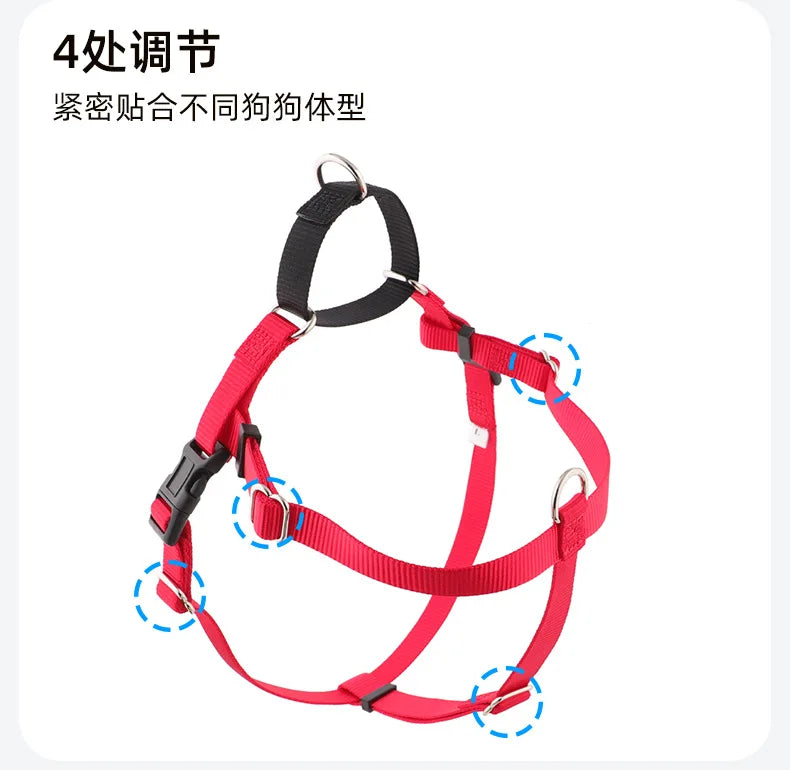 Adjustable Neck Chest Pull-Proof Dog Harness Vest | PawJoyKwT