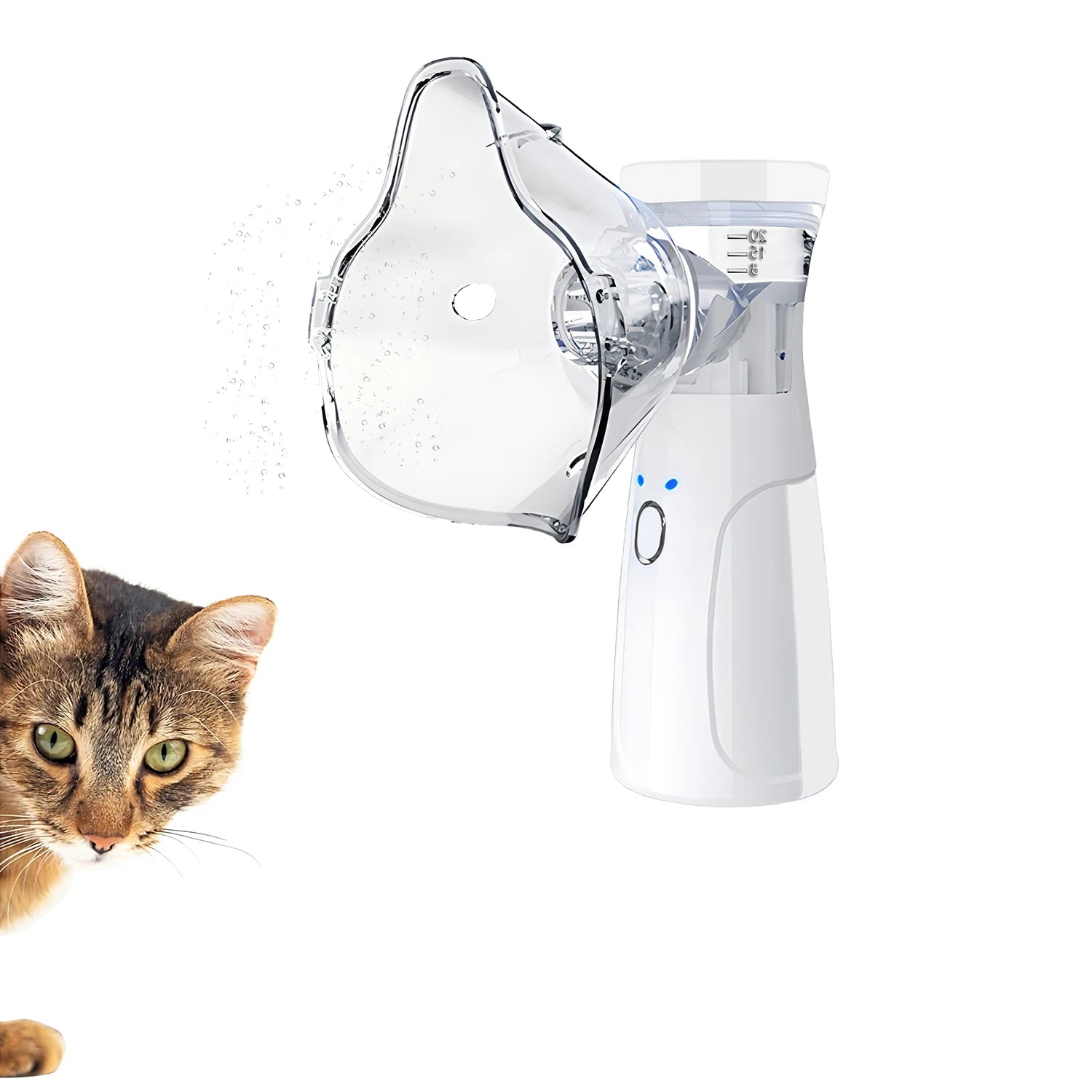 Mini Portable Pet Nebulizer Inhaler for Cats Dogs Asthma Relief