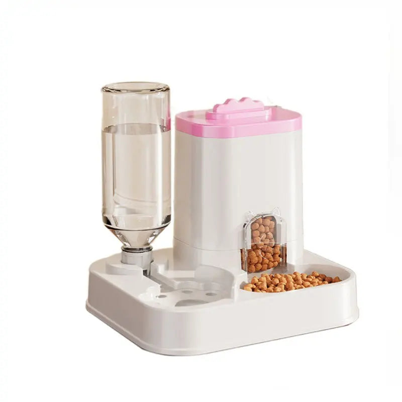 Gravity Auto Pet Feeder Water Dispenser Bowl Cats Dogs