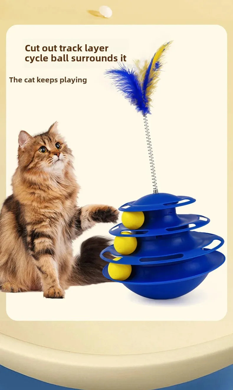Cat Teaser Wand with Bell & Feather | PawJoy Cat Toy USA