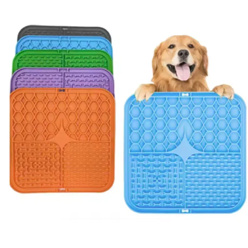 Silicone Sucker Lick Mat Bath Distraction Slow Feeder Dogs