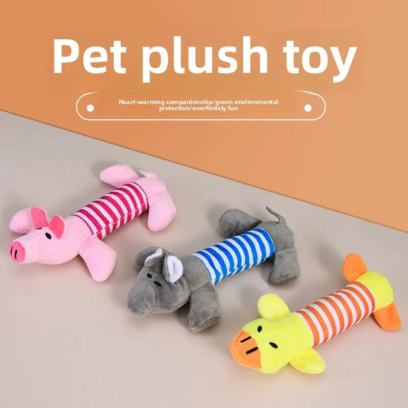 Plush Vocal Animal Toy for Cats & Dogs — Pig, Duck & More