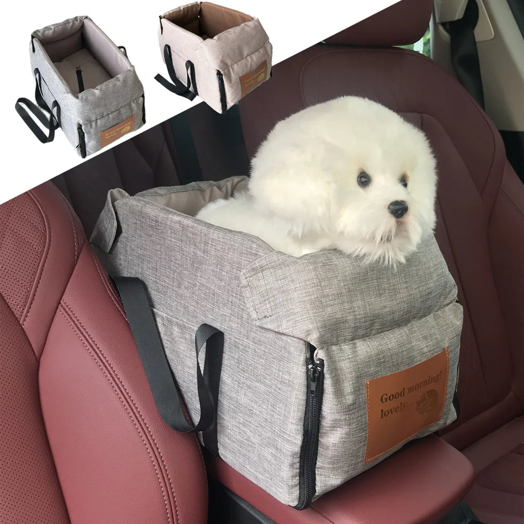Elevated Armrest Dog Car Seat Waterproof Safety Carrier