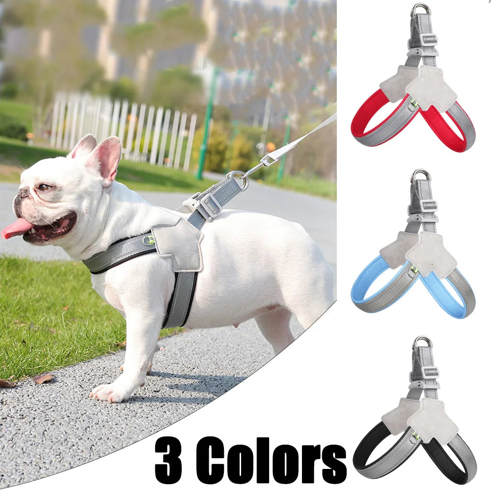 Dog Harness Leash Set Reflective Padded No Pull Vest Adjustable Medium Large