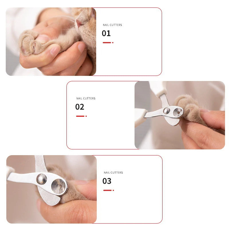 Circular Hole Cat Nail Scissors Professional Pet Dog Claw Trimmer