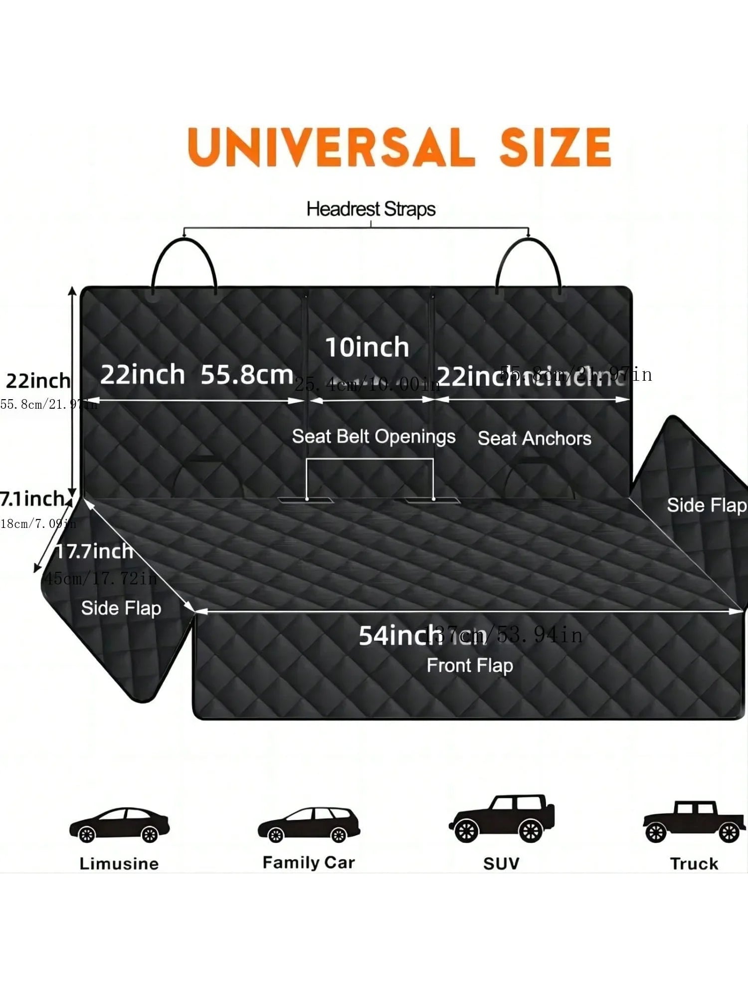 Waterproof Dog Car Seat Cover with Armrest Protection