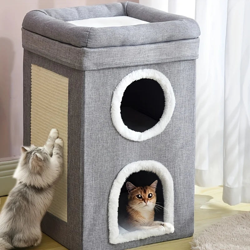Washable Foldable Cozy Cat Bed Nest Indoor Scratching Pad