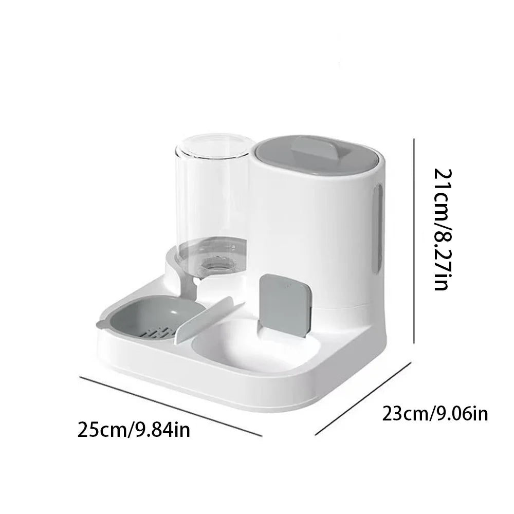 Spill-Proof Dual Bowl for Dog and Cat Food and Water
