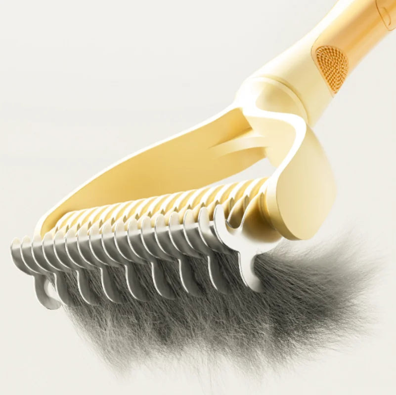 Double-Sided Stainless Steel Cat Fur Knot Cutter Comb