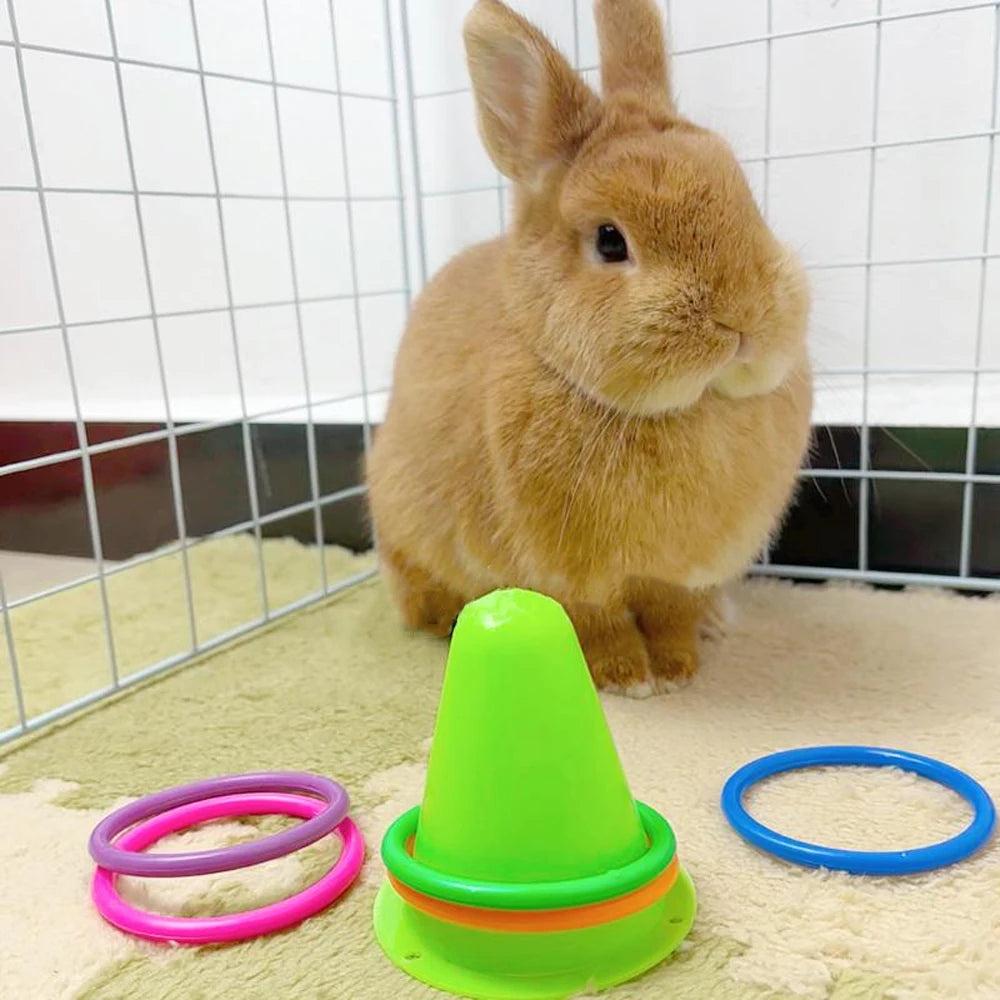 Ice Cream Cone Shaped Chew Toy for Rabbits Small Animals