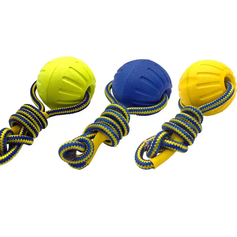 EVA Dog Chew Ball Rope Toy Outdoor Floating Summer Fun
