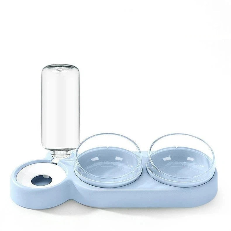 3-Bowl Automatic Pet Feeder Large Water Dispenser Dog Cat Basin