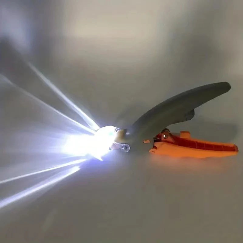 Pet Cat Dog Nail Clippers LED Light Polishing Cleaning Supplies