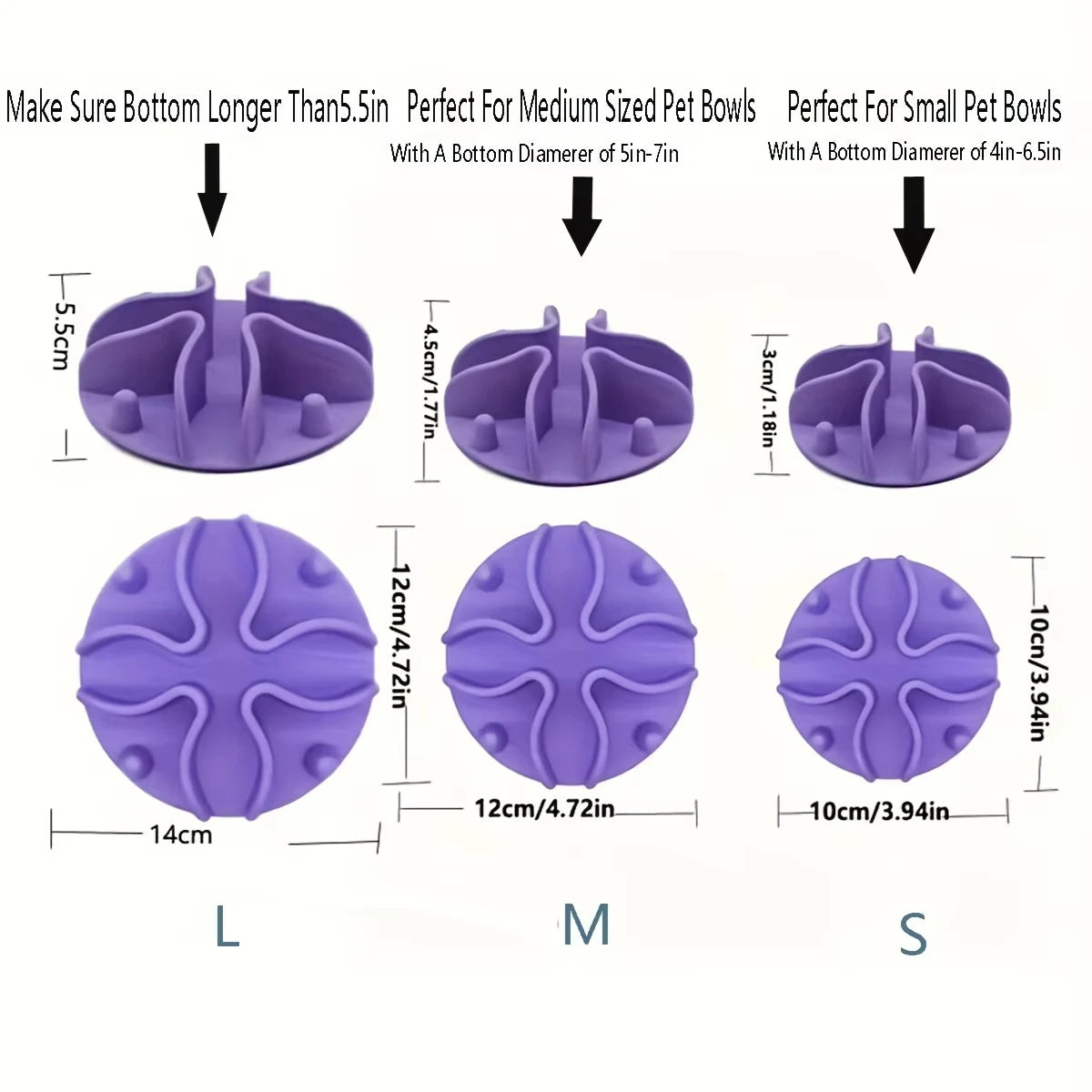1Pc Soft Silicone Slow Feeder Puzzle Dog Bowl Insert-Stimulates Mind & Promotes Healthy Digestion Suitable for all sizes