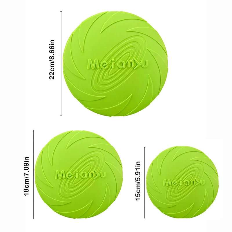 Multicolor Silicone Flying Disc Chew Outdoor Training Dog Toy