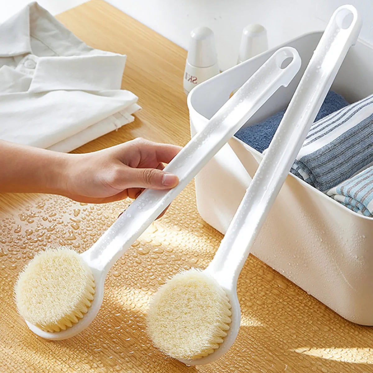 Japanese Long Handle Soft Hair Body Back Bath Brush