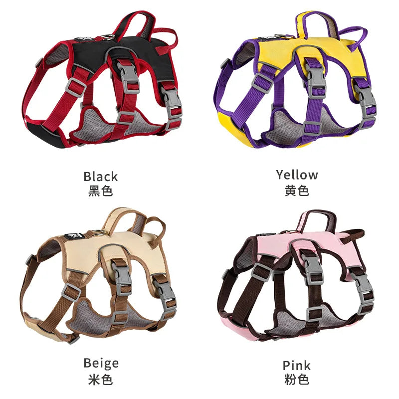 Three-Section Escape-Proof Dog Harness Vest Leash Large | PawJoyKwT