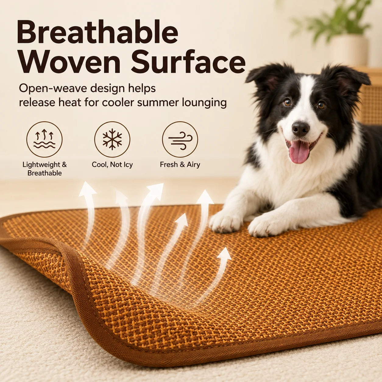 Summer Cooling Dog Mat Breathable Washable Square Pad