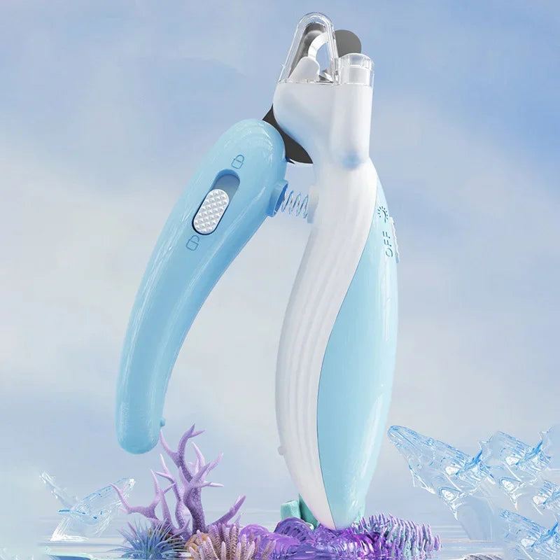 Professional LED Pet Nail Clippers Safe Paw Trimmer