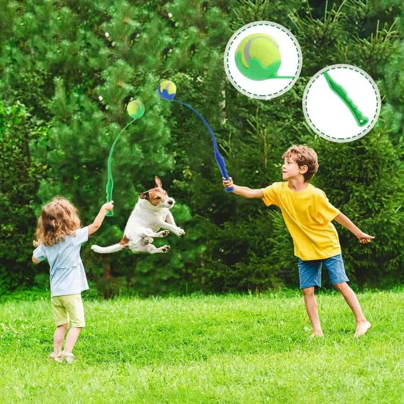 Outdoor Tennis Ball Launcher Fetch Training Set for Dogs