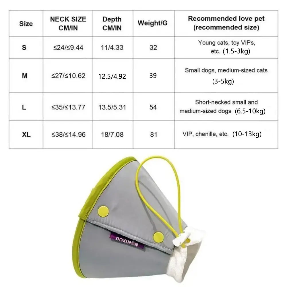 Lightweight Cat Cone Collar Anti-Bite Elizabethan Breathable