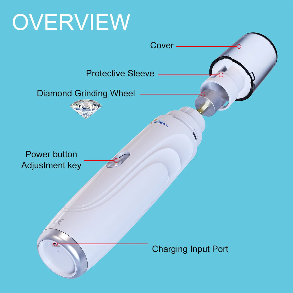 USB Rechargeable Electric Dog Nail Grinder 2-Speed