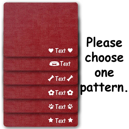 Personalized Custom Name Dog Cat Food Mat Foldable Washable