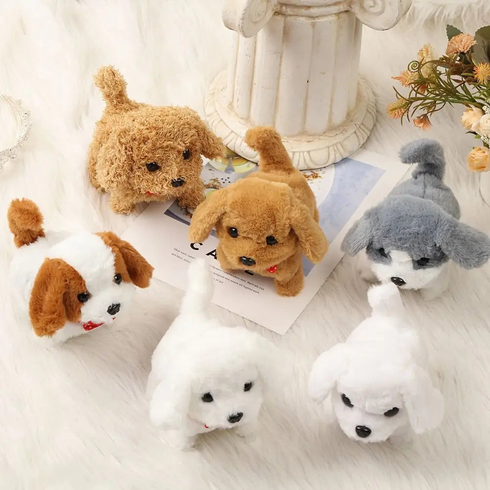 Interactive Walking Robot Puppy Plush Toy Tail Wagging Barking