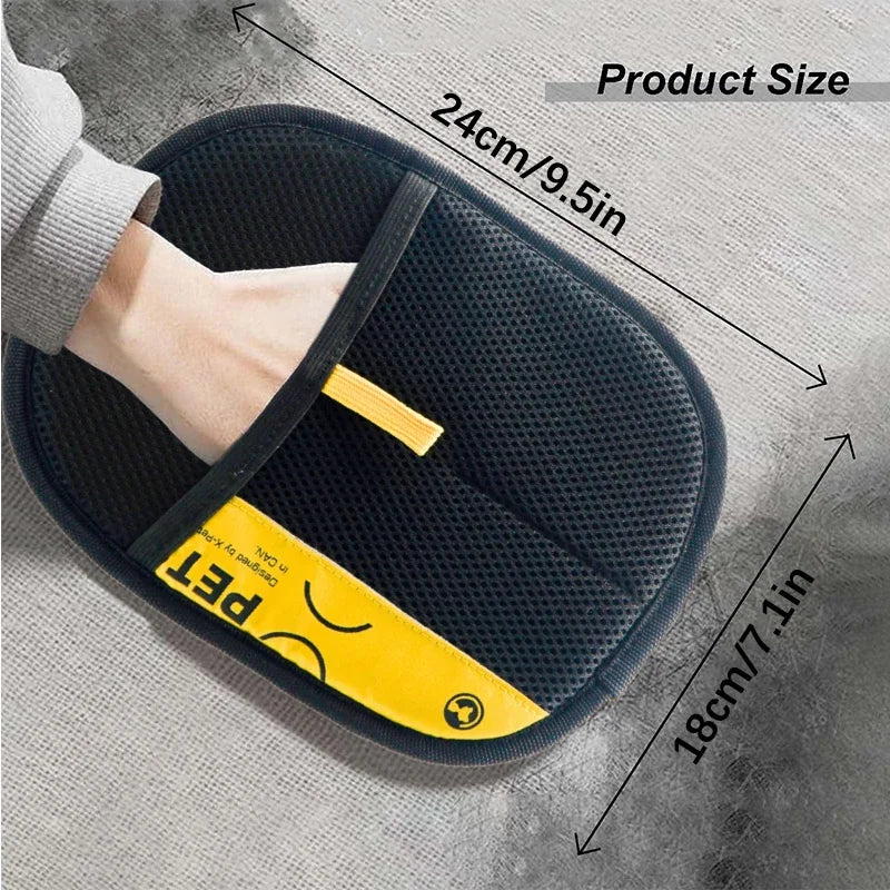 Electrostatic Pet Hair Remover Gloves 2-in-1 Lint Roller
