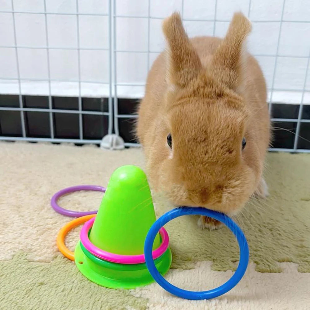 Ice Cream Cone Shaped Chew Toy for Rabbits Small Animals