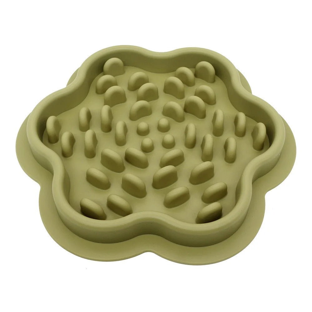 Non-Slip Silicone Mat Dog Cat Bowl Anti-Gulping Food Dispenser
