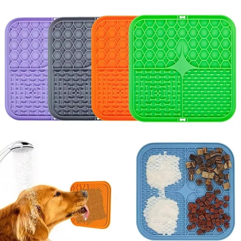 Silicone Lick Mat Slow Feeder Dog Food Plate Kitchen Supplies