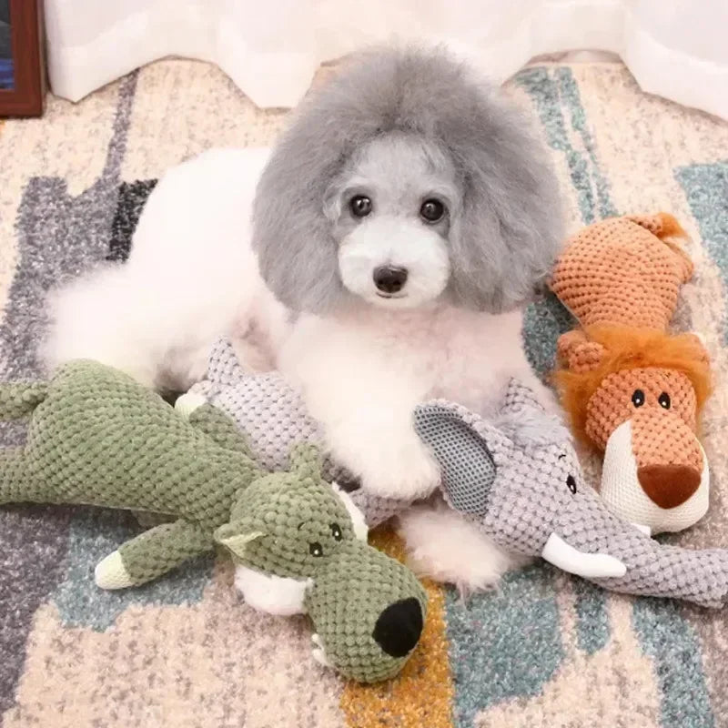 Durable Plush Squeaky Chew Toy for Large Dogs Molar Fun
