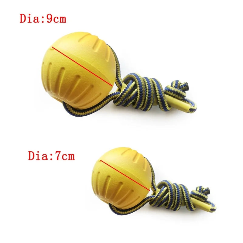 EVA Dog Chew Ball Rope Toy Outdoor Floating Summer Fun