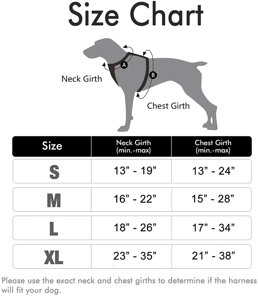 No-Pull Padded Dog Harness Leash Clips Easy Control | PawJoyKwT