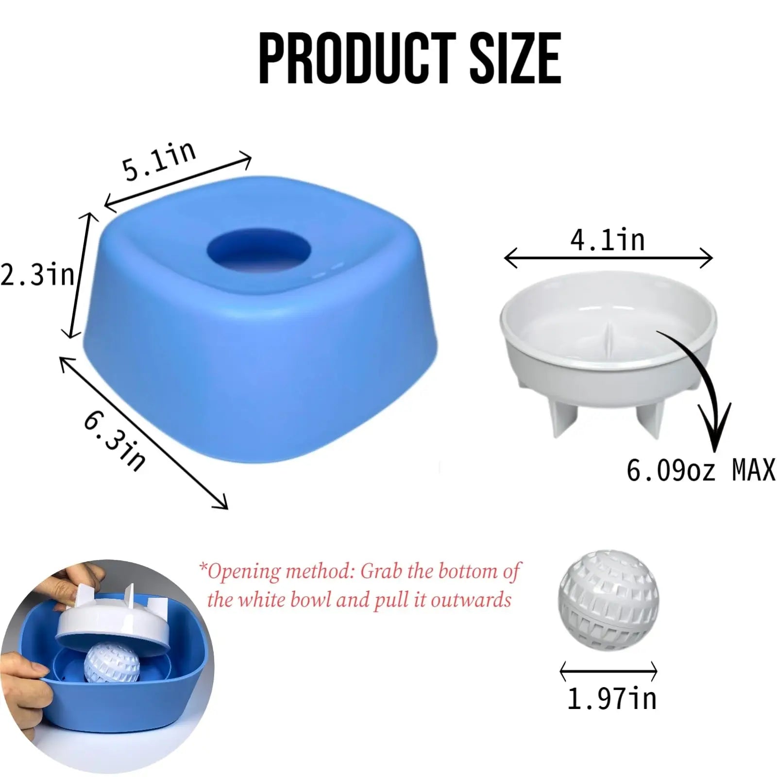 Interactive Lick Bowl Slow Feeder with Rolling Ball for Dogs