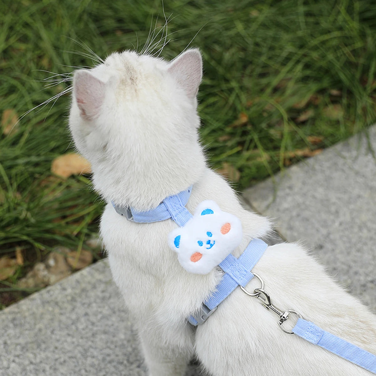 Cat Harness Leash Set Escape Proof Adjustable Vest Kitten