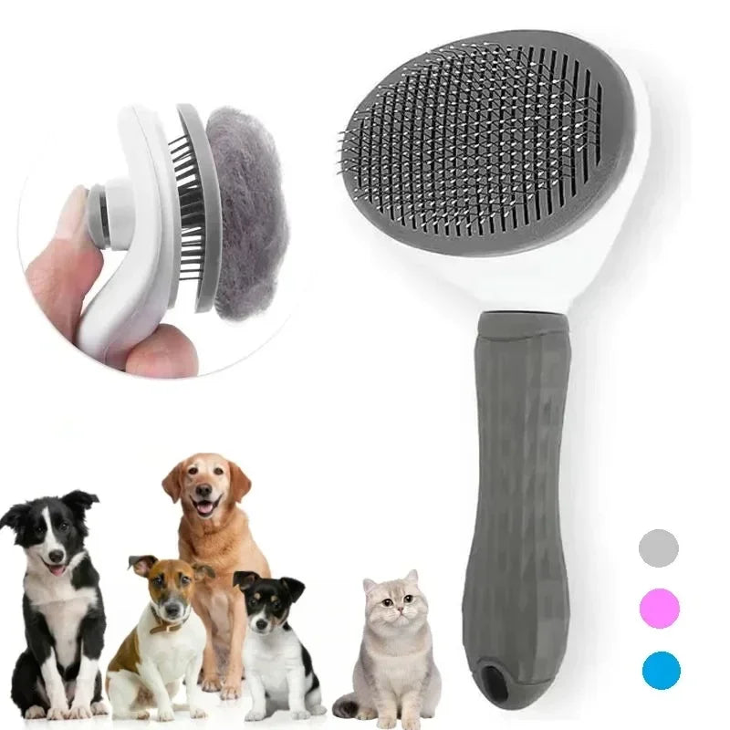 Self-Cleaning Pet Grooming Dematting Brush for Pets