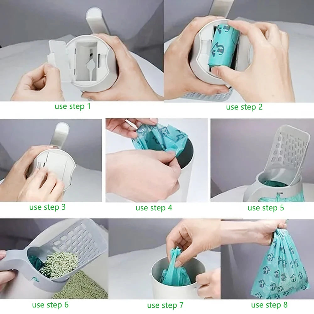 Cat Litter Scoop Shovel Self-Cleaning Filter Garbage Picker