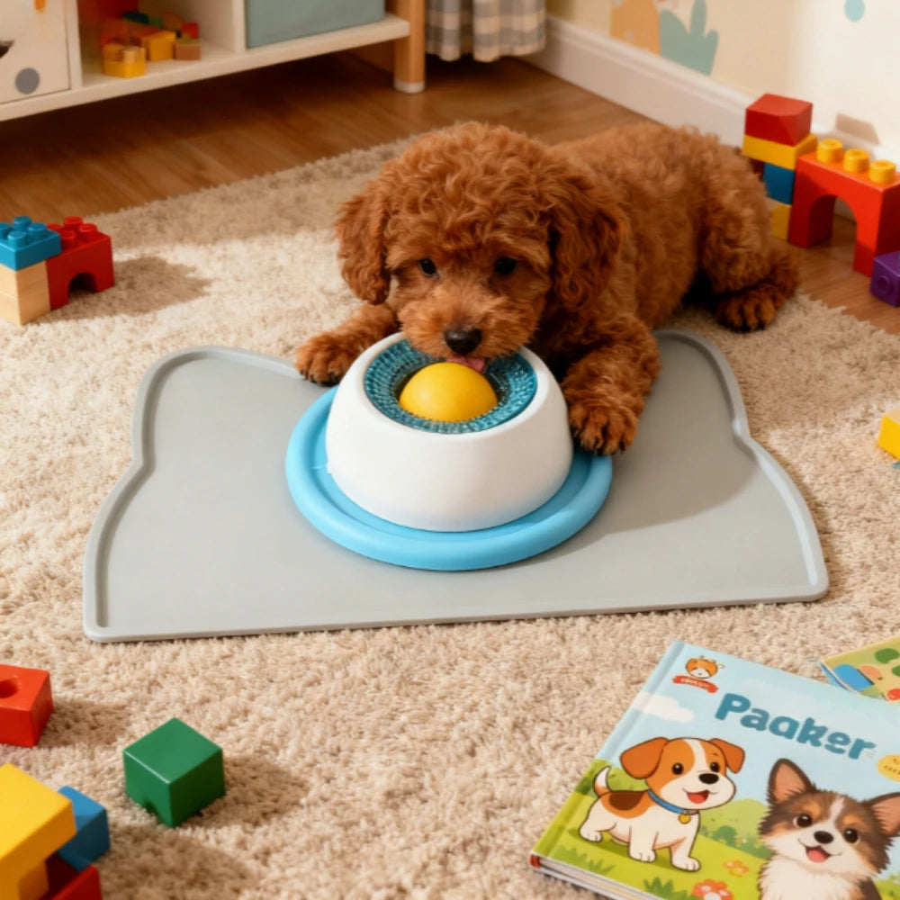 Pet Lick Mat Slow Feeder Snack Bowl for Dogs and Cats