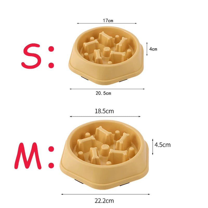Non-Slip Slow Feeder Dog Bowl All Sizes