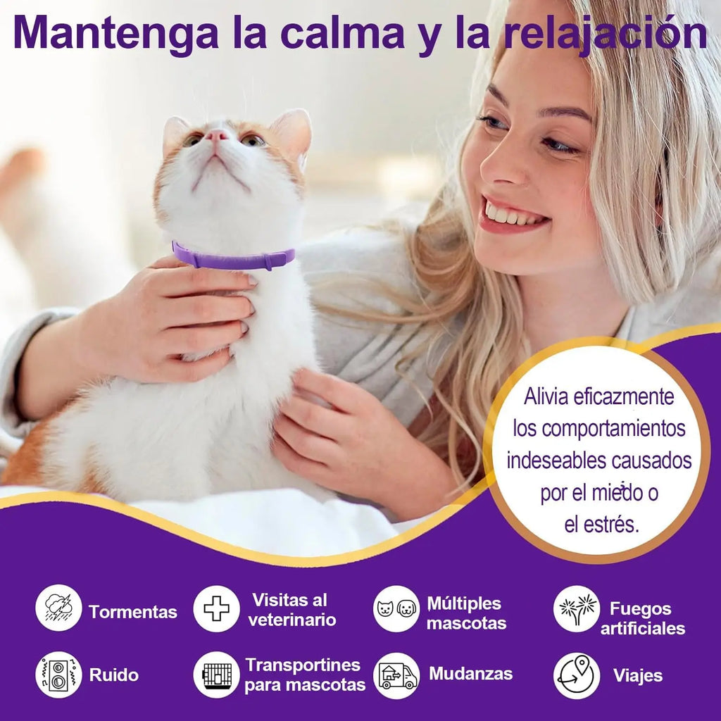 Cat Calming Collar 4Pcs Pheromone 60 Days Stress Relief