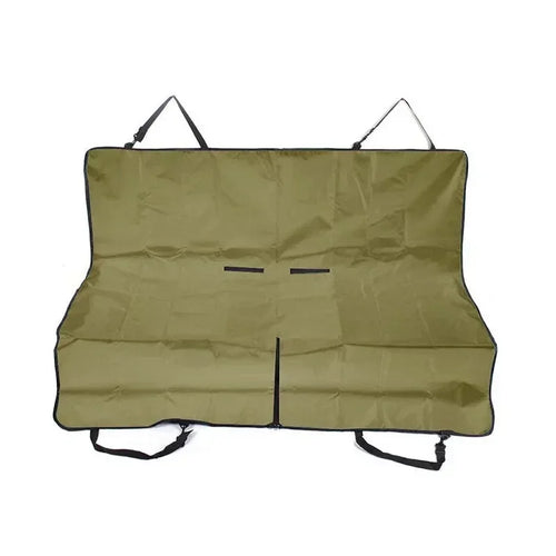 Olive green waterproof car rear seat cover hammock dog mat with straps