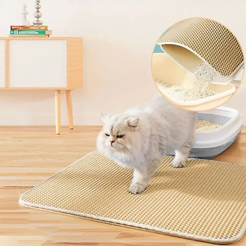 Cat Litter Mat Non-Slip Double Layer Waterproof Filter Mat