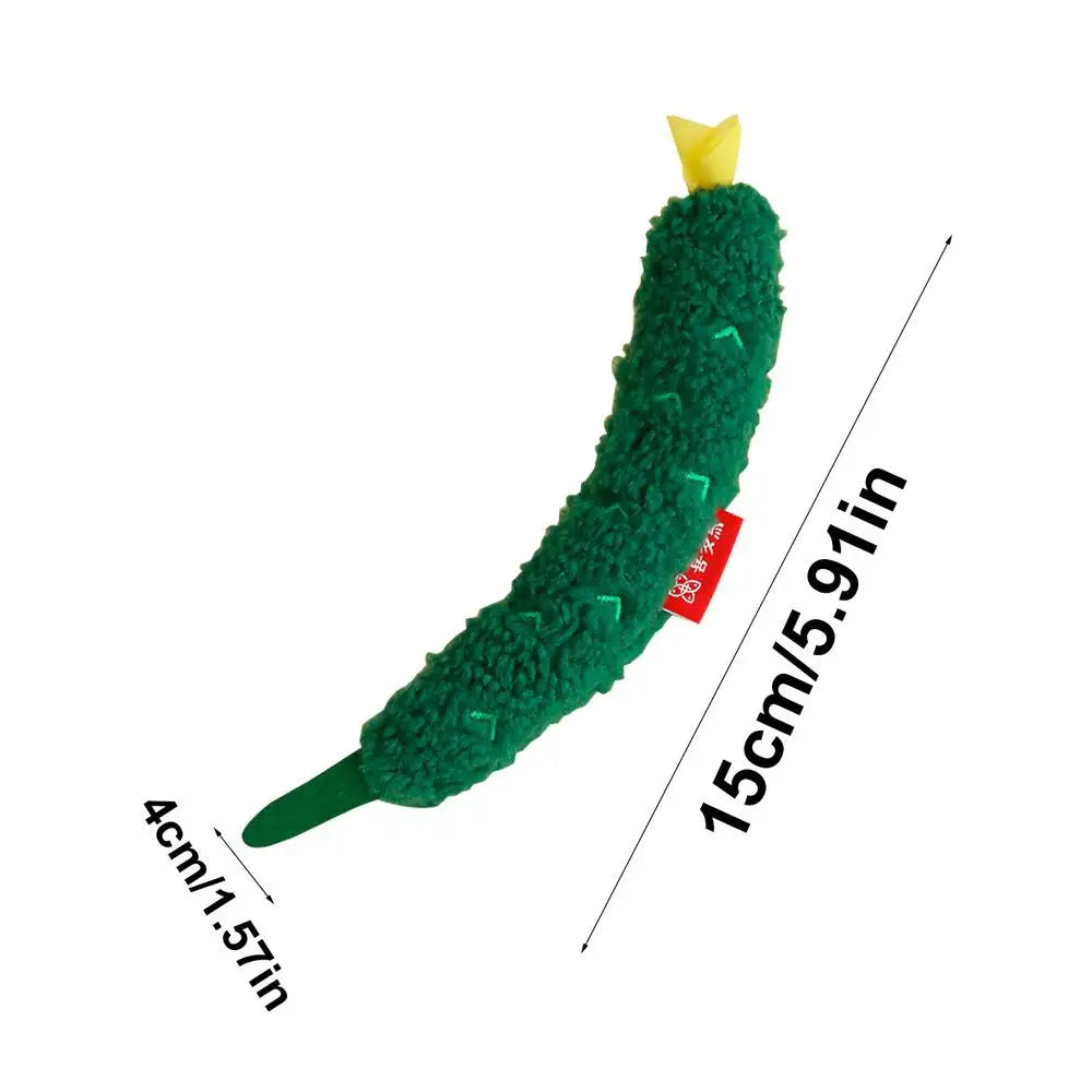 PawJoy Cucumber Catnip Plush | Fun Cat Toy for US Pet Owners