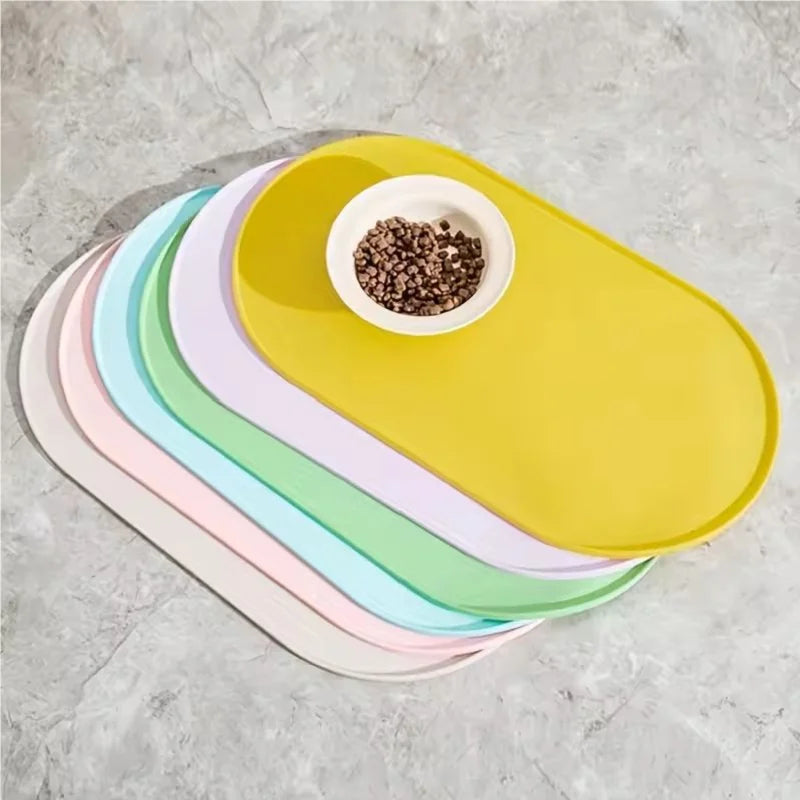 1PCS Dog Feeding Mat Non Slip Waterproof Easy Clean Durable Pet Food Mat Suitable for Dog and Cat Bowls Perfect for Multi Pet