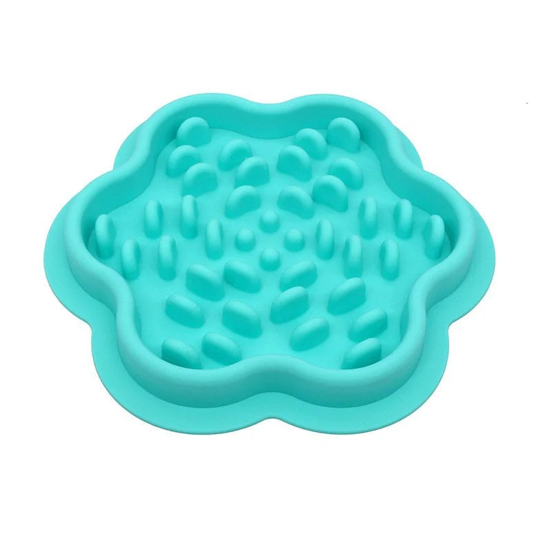 Non-Slip Silicone Mat Dog Cat Bowl Anti-Gulping Food Dispenser
