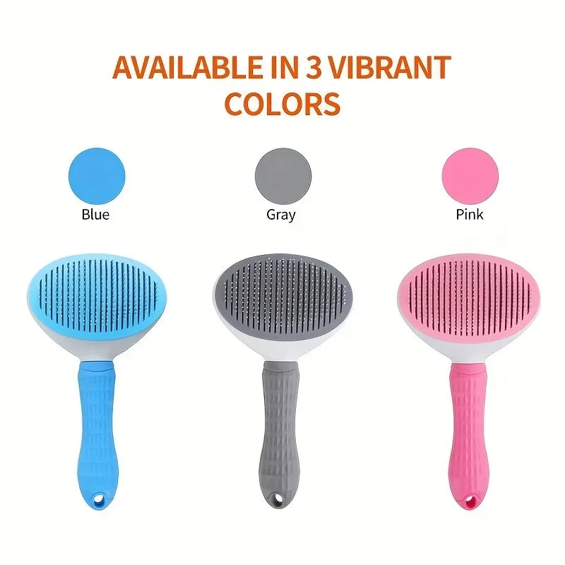 One-Click Pet Hair Removal Comb Brush for Cats and Dogs